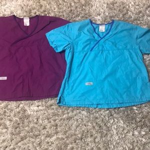 To scrub tops